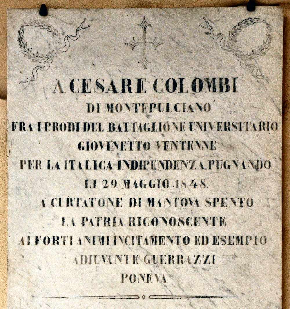 Lapide a Cesare Colombi